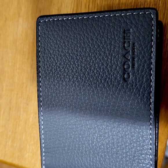Coach  Grey Compact Billfold Wallet - Picture 6 of 7